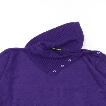 Womens UK Size M Debbie Morgan Purple Pullover Jumper