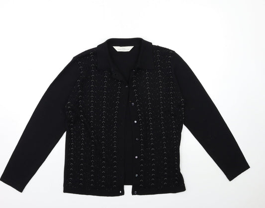Womens UK Size 14 Marks and Spencer Black Cape Jumper