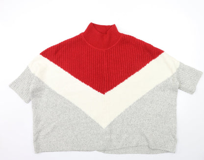 Womens UK Size M Marks and Spencer Red Pullover Jumper