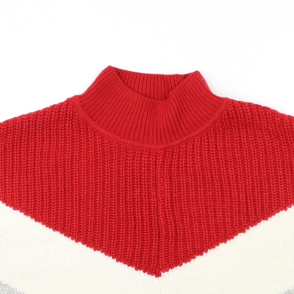 Womens UK Size M Marks and Spencer Red Pullover Jumper