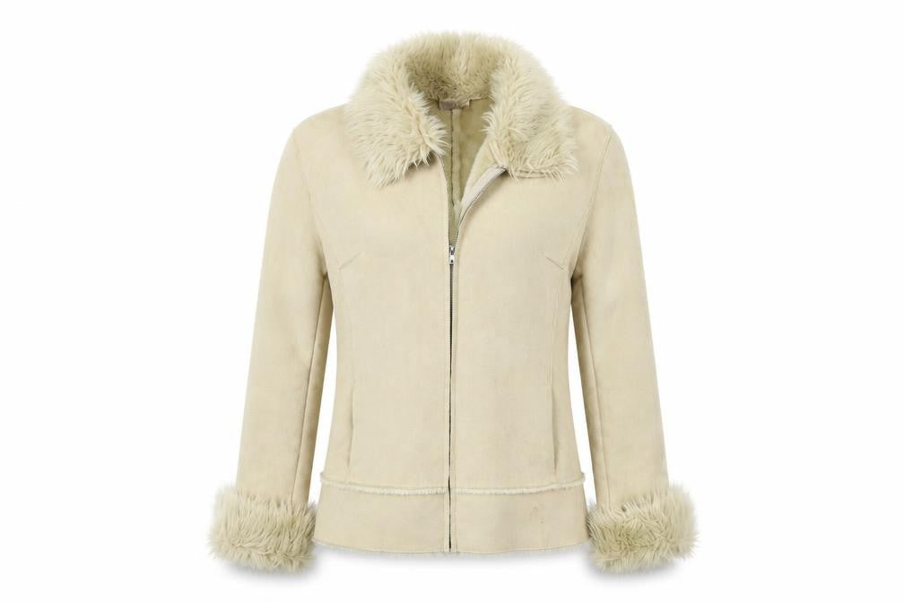 Papaya Womens Beige   Overcoat Coat Size 14