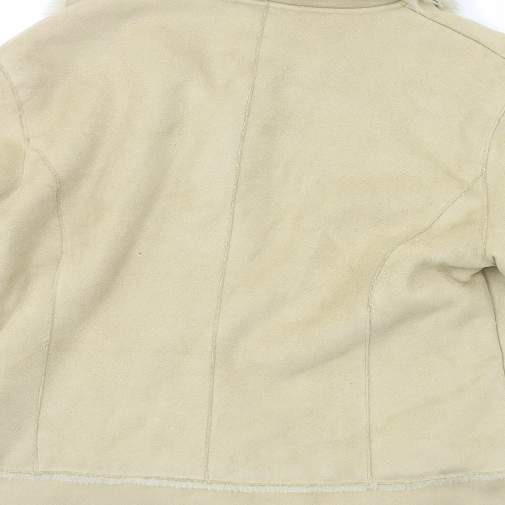 Papaya Womens Beige   Overcoat Coat Size 14