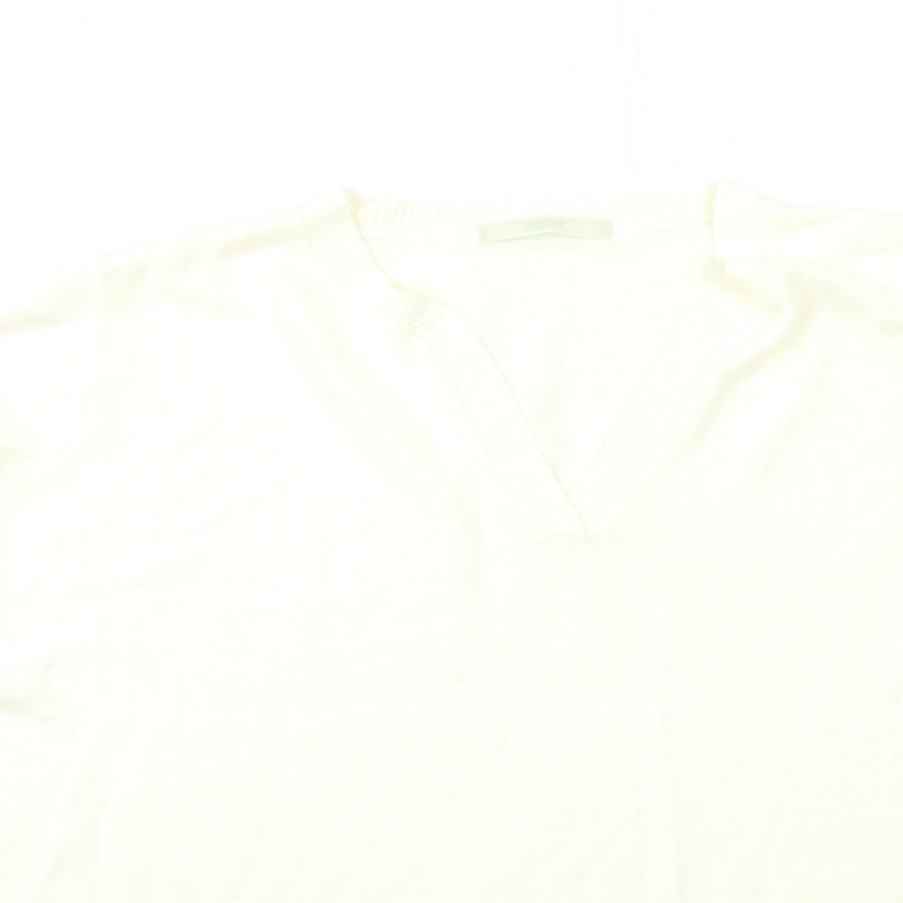 Womens UK Size 20 Marks and Spencer White Pullover Jumper