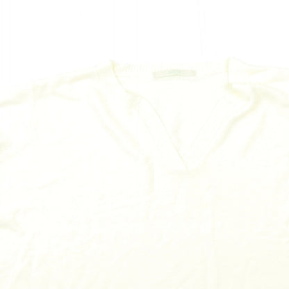 Womens UK Size 20 Marks and Spencer White Pullover Jumper