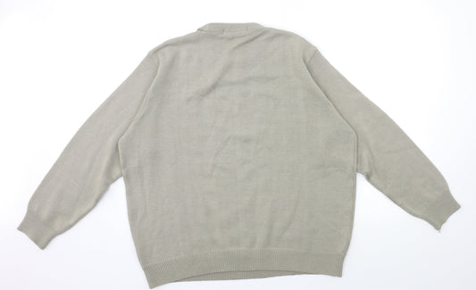 EWM Mens Grey  Knit Pullover Jumper Size L