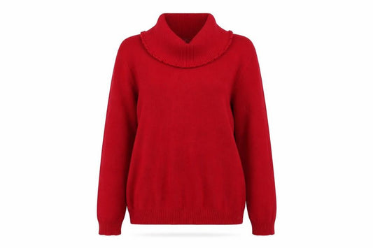 Womens UK Size M Pure & natural Red Pullover Jumper