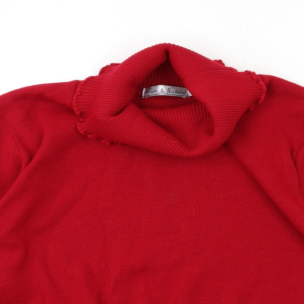 Womens UK Size M Pure & natural Red Pullover Jumper