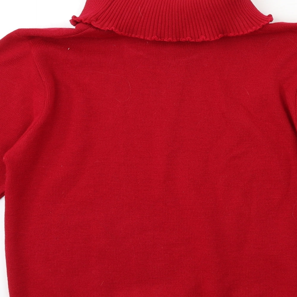 Womens UK Size M Pure & natural Red Pullover Jumper