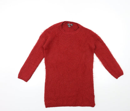 Primark Womens Red  Knit Pullover Jumper Size 4