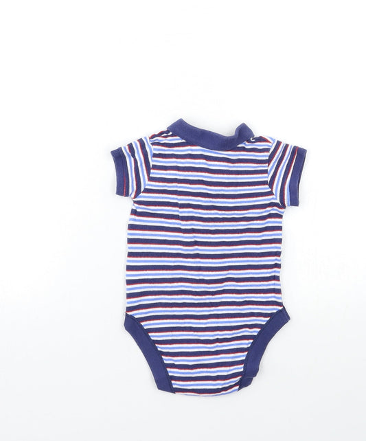 Marks and Spencer Baby Blue Striped  Babygrow One-Piece Size 9-12 Months