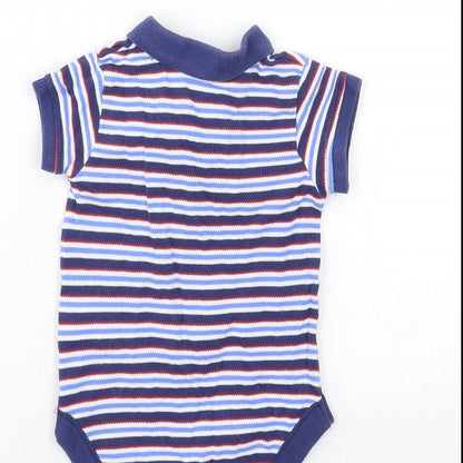 Marks and Spencer Baby Blue Striped  Babygrow One-Piece Size 9-12 Months