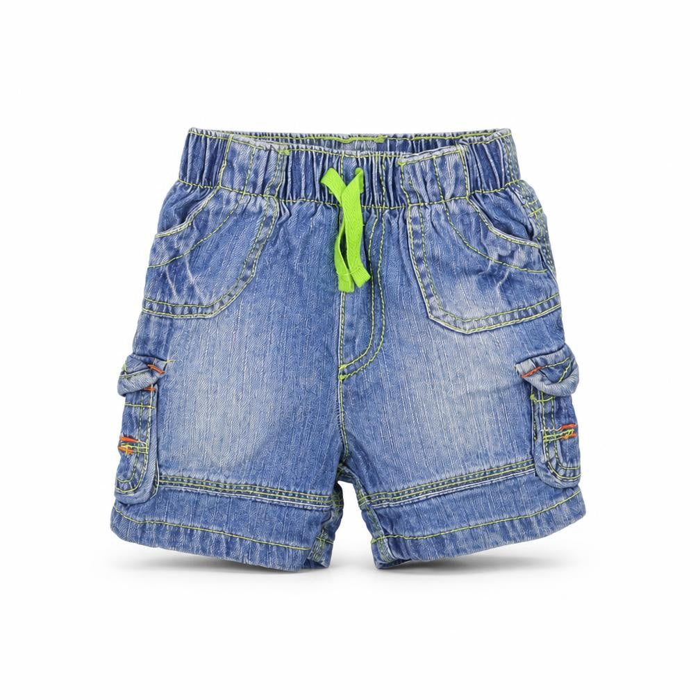Front view of George Baby Blue Denim Cropped Jeans, size 9-12, Months