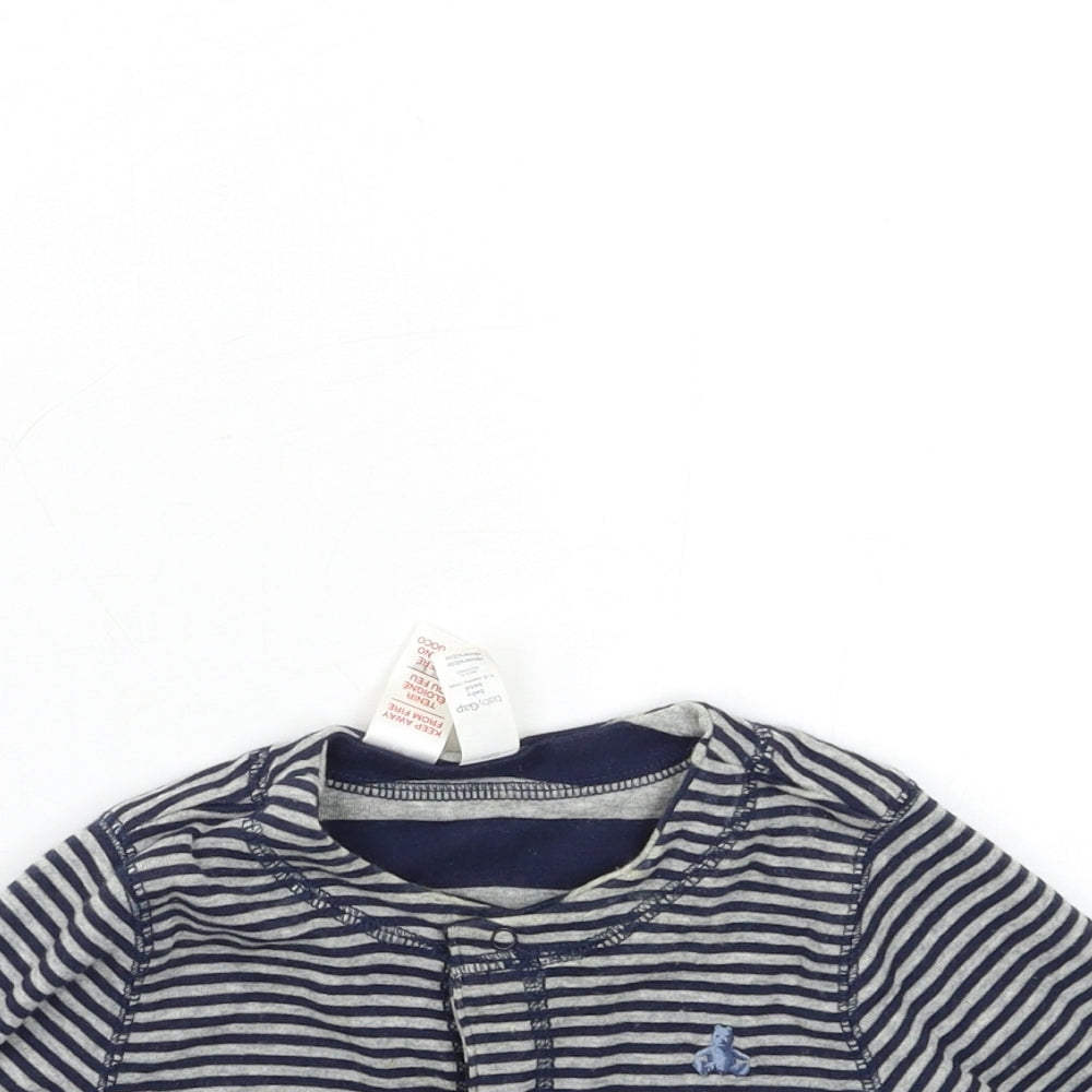 Gap Baby Grey Striped  Pullover Jumper Size 3-6 Months