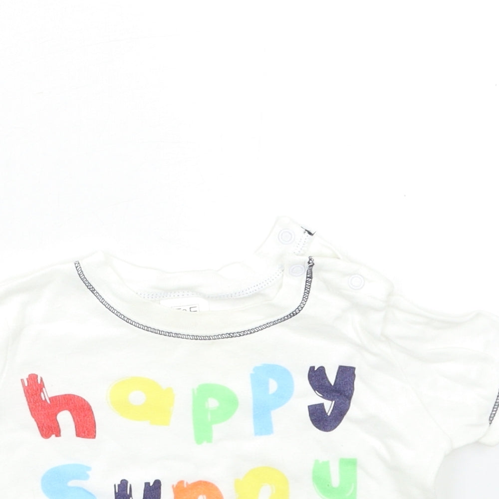 F&F Baby White   Basic T-Shirt Size 9-12 Months