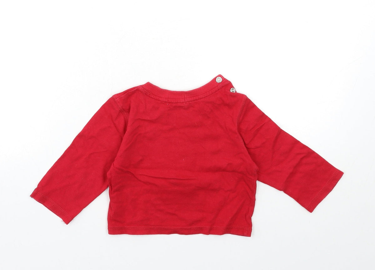 lily & Sid Baby Red   Basic T-Shirt Size 12-18 Months