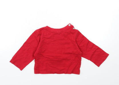 lily & Sid Baby Red   Basic T-Shirt Size 12-18 Months