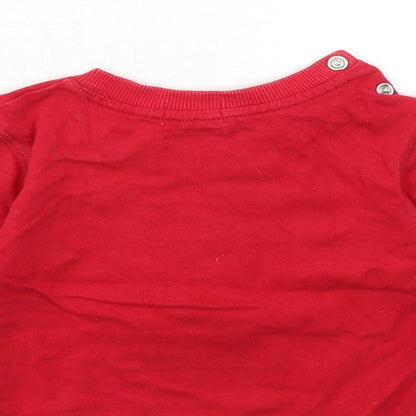 lily & Sid Baby Red   Basic T-Shirt Size 12-18 Months