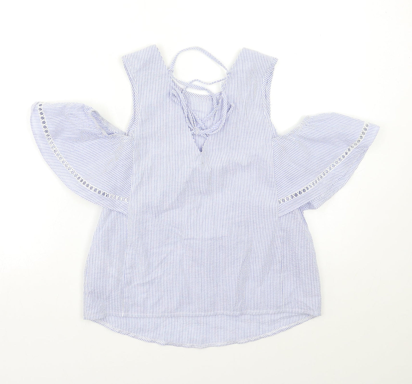 Womens UK Size 6 New Look Blue Basic Blouse
