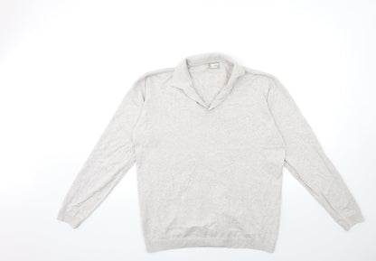 NEXT Mens Beige  Knit Pullover Jumper Size L