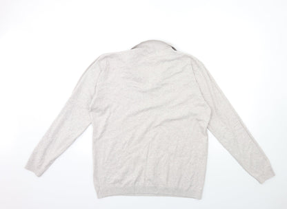 NEXT Mens Beige  Knit Pullover Jumper Size L