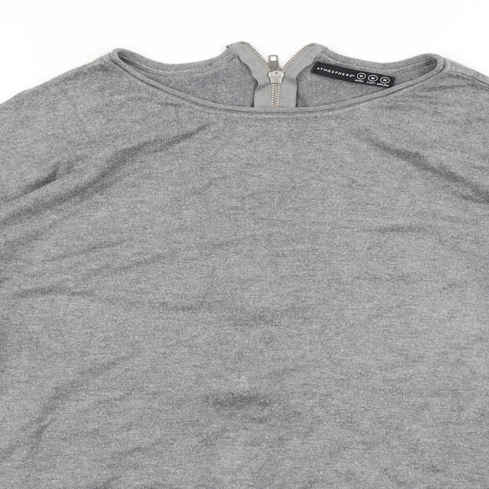 Womens UK Size M Atmosphere Grey Basic T-Shirt