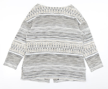 Nutmeg Womens Brown Fair Isle  Jacket  Size 16