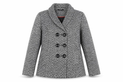 Womens UK Size 12 Classic Grey Overcoat