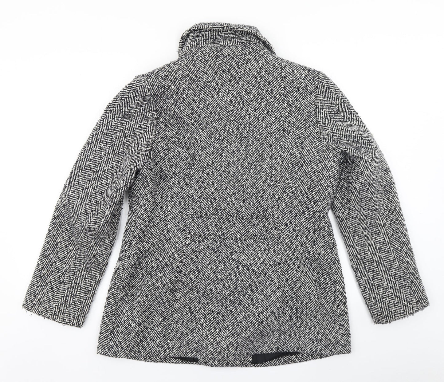 Womens UK Size 12 Classic Grey Overcoat