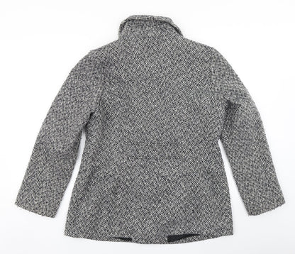 Womens UK Size 12 Classic Grey Overcoat