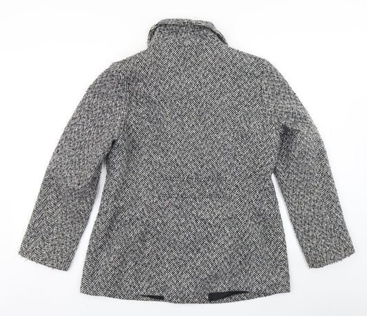 Womens UK Size 12 Classic Grey Overcoat