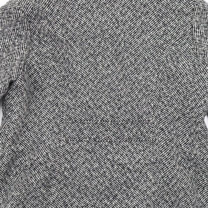 Womens UK Size 12 Classic Grey Overcoat