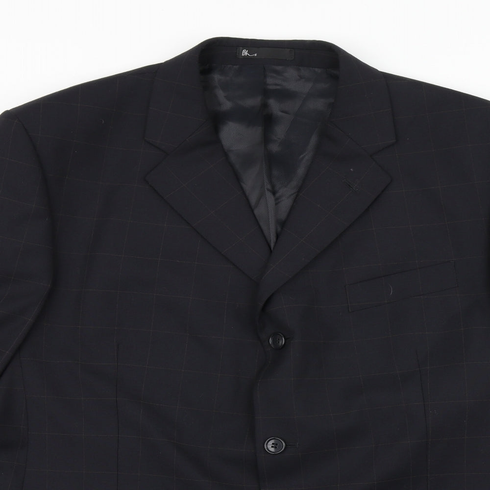 Mens UK Size 44 BHS Regular Blue Suit Jacket