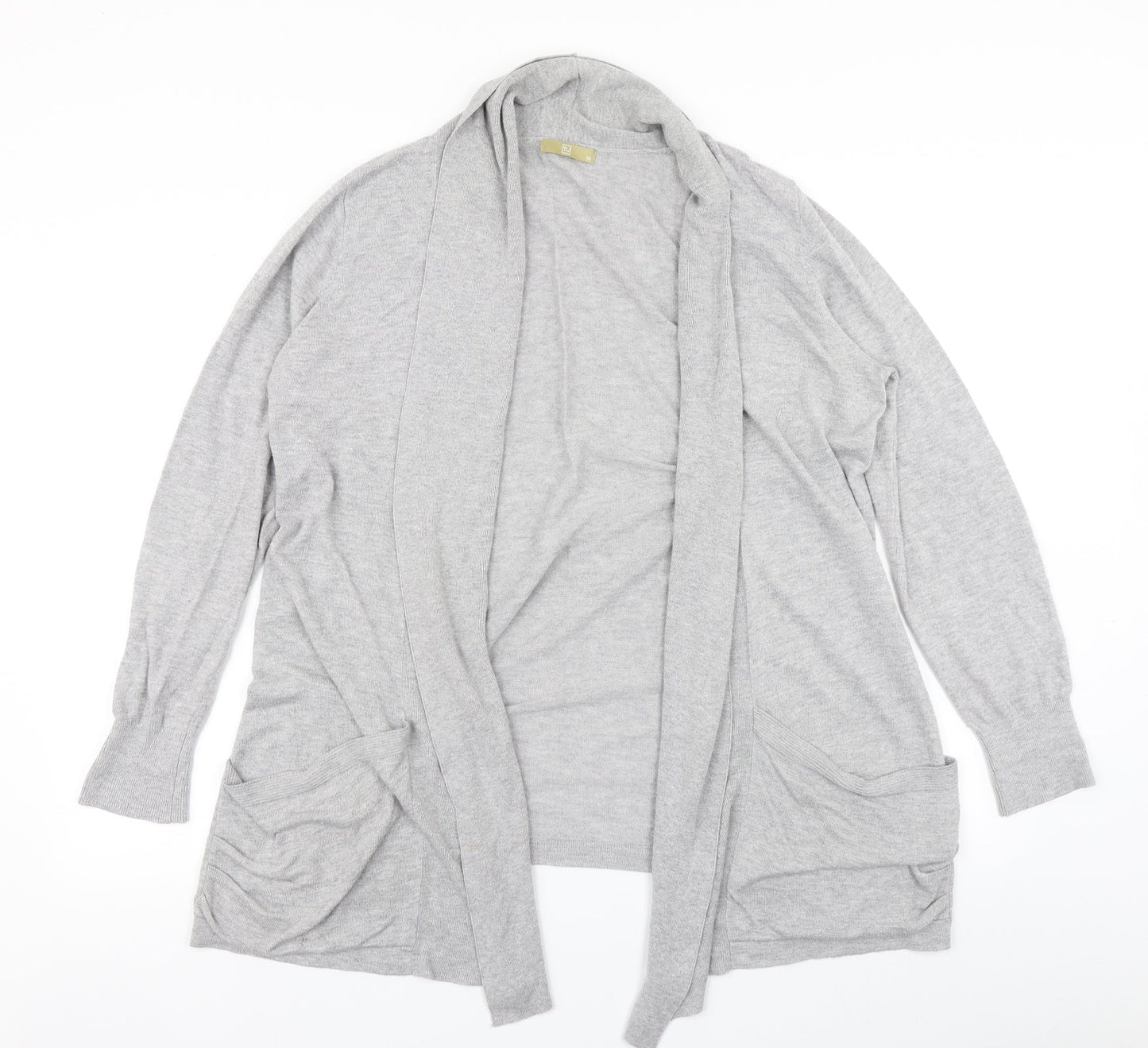 TU Womens Grey  Knit Cardigan Jumper Size 16