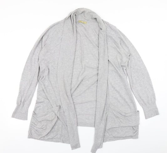 TU Womens Grey  Knit Cardigan Jumper Size 16