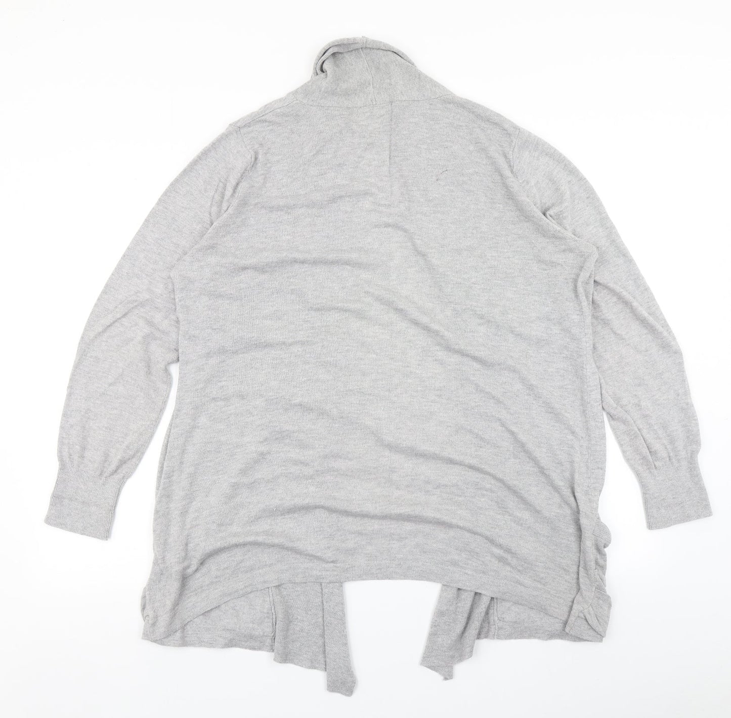 TU Womens Grey  Knit Cardigan Jumper Size 16