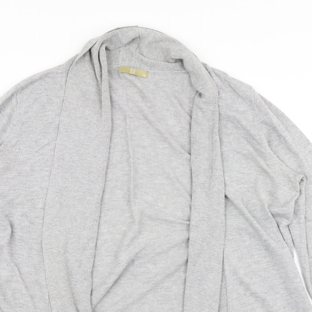 TU Womens Grey  Knit Cardigan Jumper Size 16