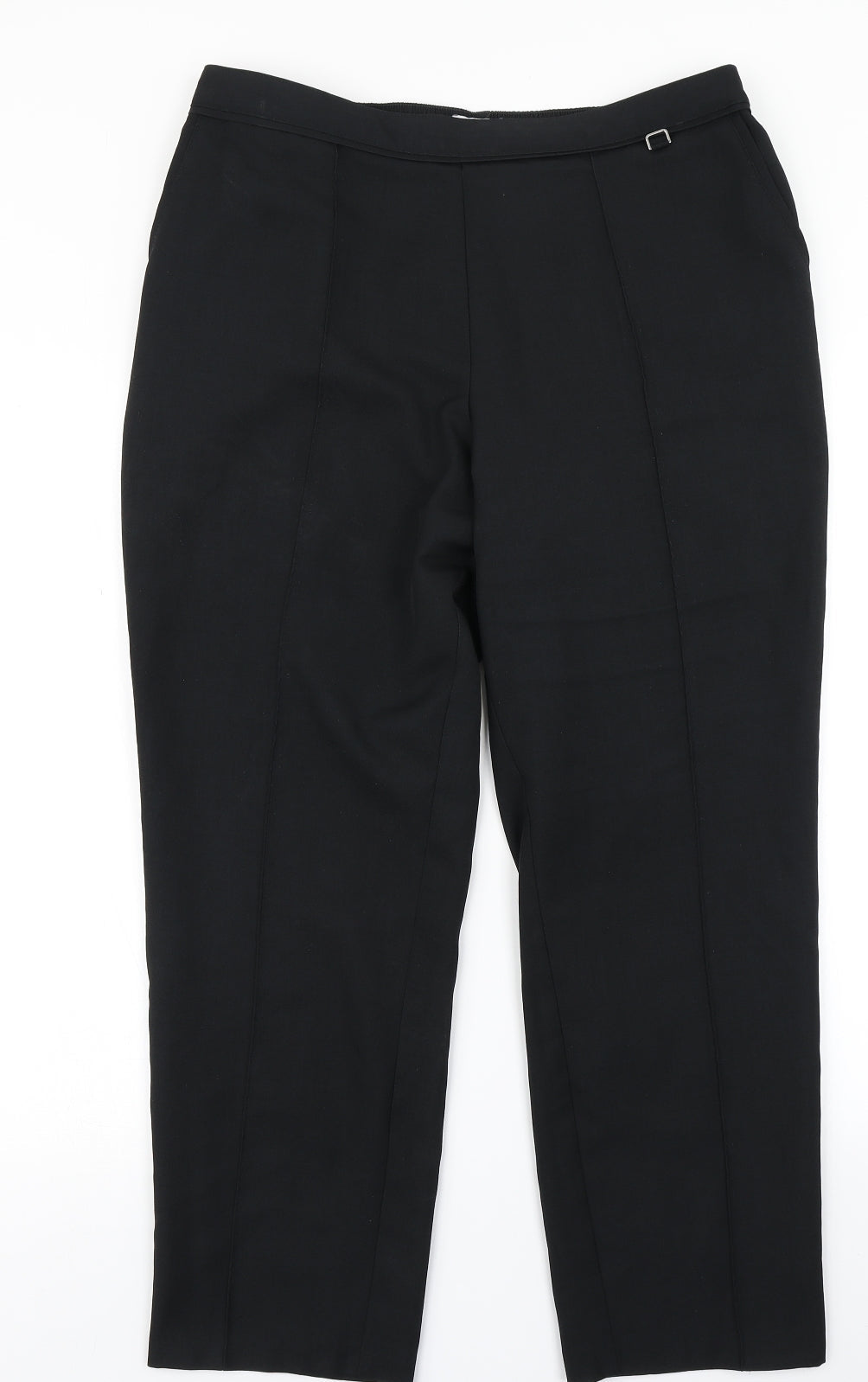 Womens UK Size 14 M&S Regular Fit Dress Pants Black Trousers