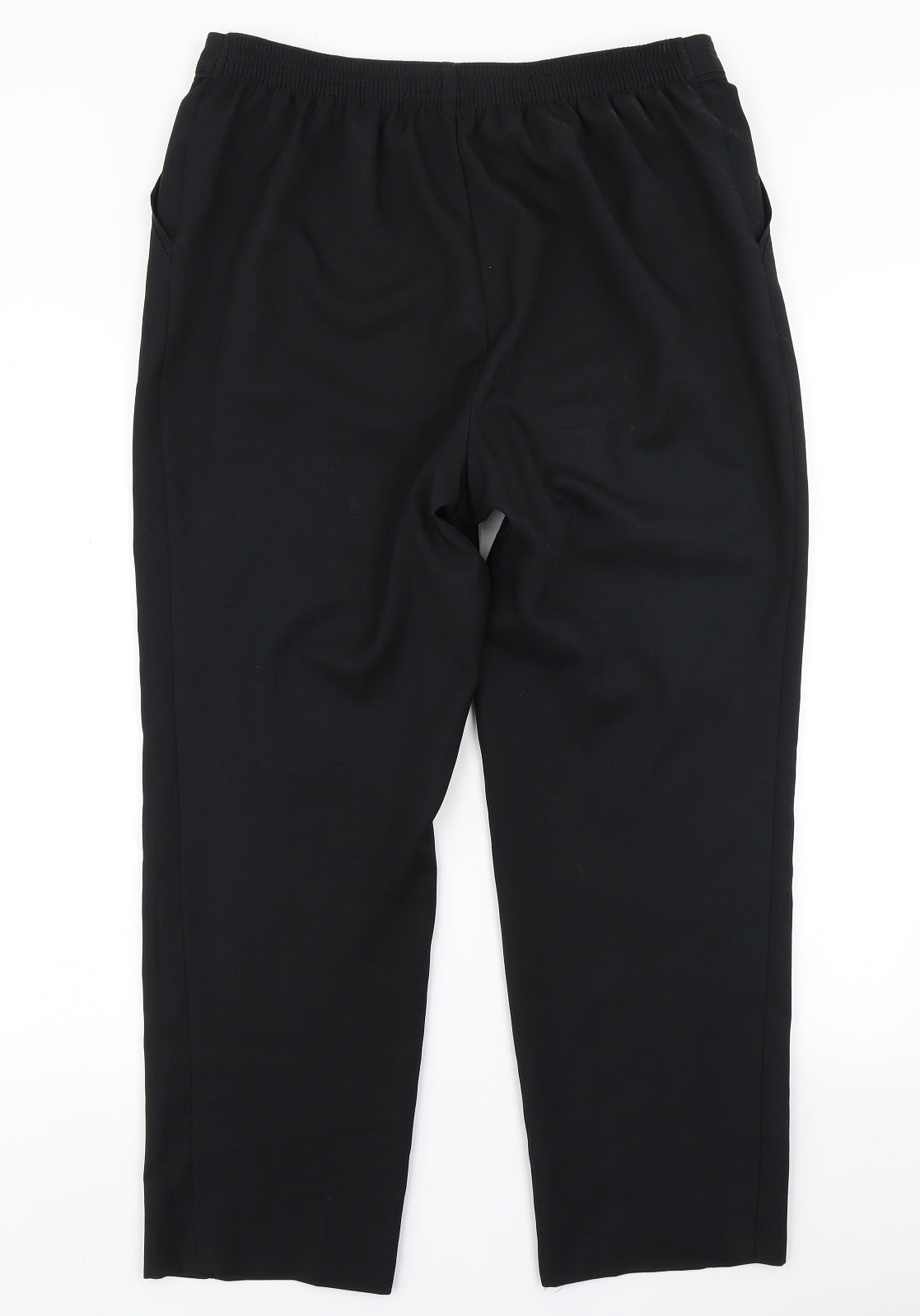 Womens UK Size 14 M&S Regular Fit Dress Pants Black Trousers