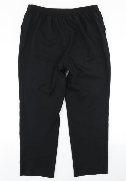 Womens UK Size 14 M&S Regular Fit Dress Pants Black Trousers