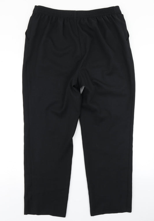 Womens UK Size 14 M&S Regular Fit Dress Pants Black Trousers