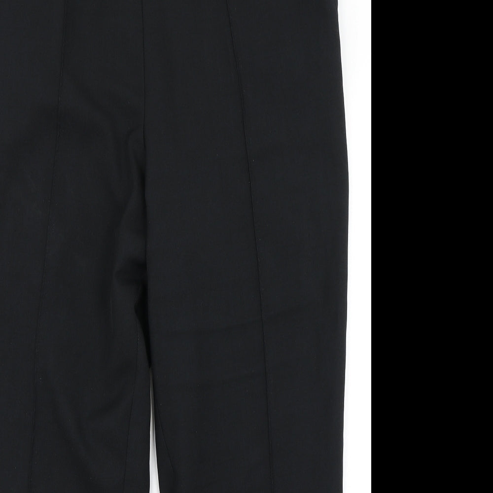 Womens UK Size 14 M&S Regular Fit Dress Pants Black Trousers
