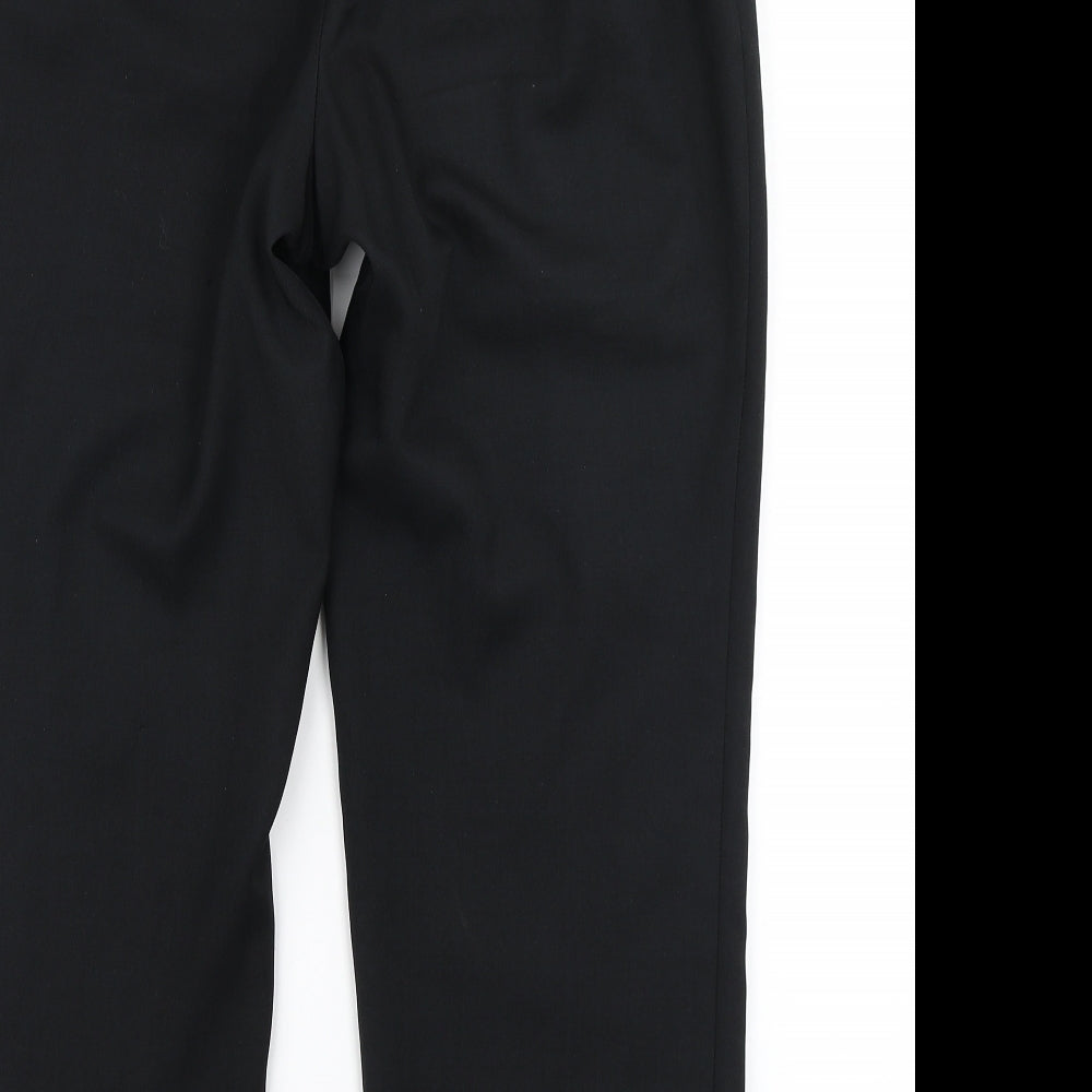 Womens UK Size 14 M&S Regular Fit Dress Pants Black Trousers