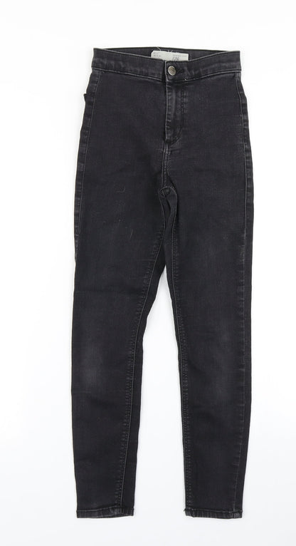 Topshop Womens Black  Denim Skinny Jeans Size 25 in L28 in