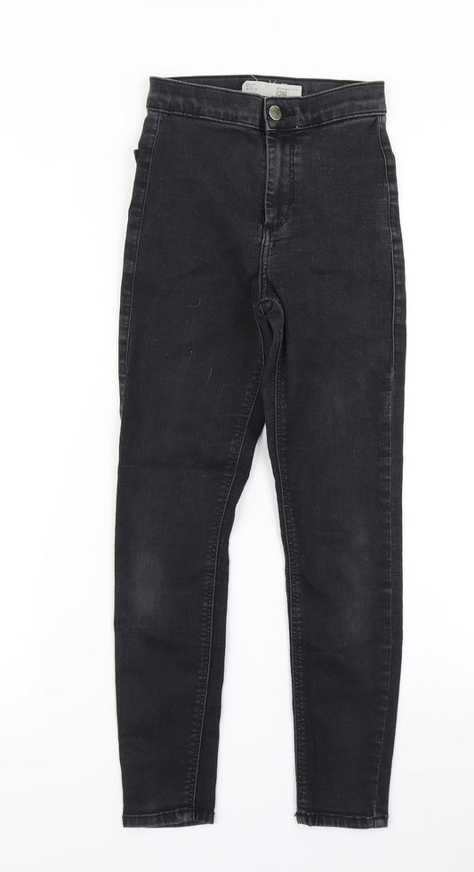 Topshop Womens Black  Denim Skinny Jeans Size 25 in L28 in