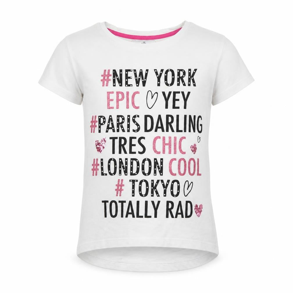M&S Girls White   Basic T-Shirt Size 8-9 Years