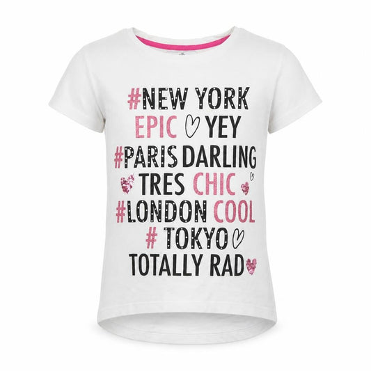M&S Girls White   Basic T-Shirt Size 8-9 Years