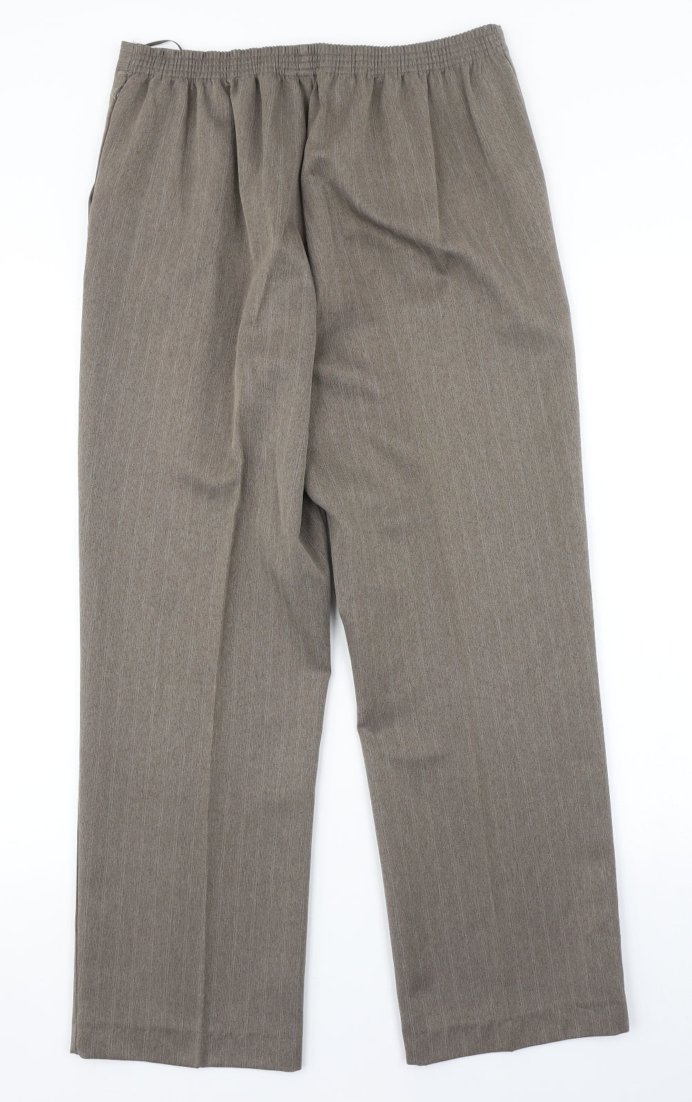 Womens UK Size 12 BM Regular Fit Dress Pants Brown Trousers