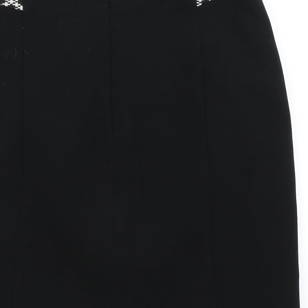 F&F Womens Black Geometric  Straight & Pencil Skirt Size 6