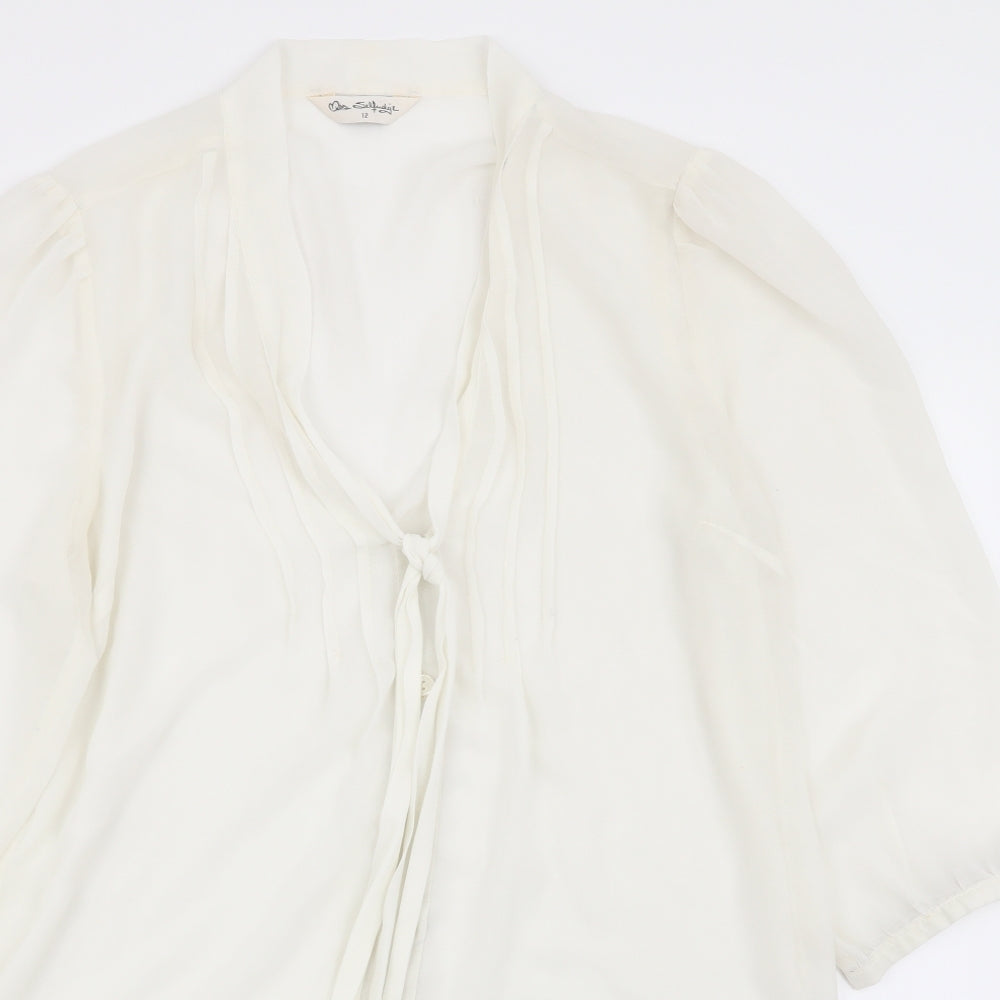 Miss Selfridge Womens White   Basic Blouse Size 12