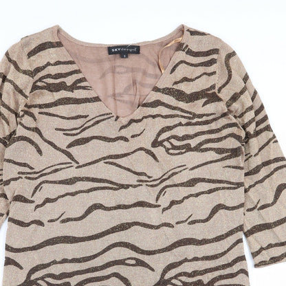 sky designs Womens Multicoloured Animal Print  Fit & Flare  Size S